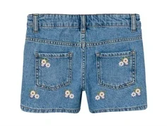 Name It shorts medium blå denim med blomster